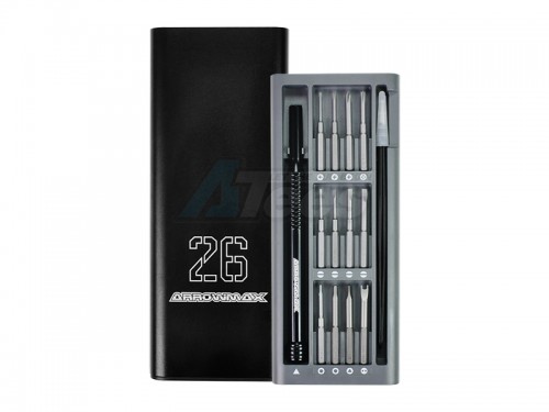 Arrowmax Miscellaneous All AM Premium Precision Screwdriver Set With Alu Case (26 in 1) Black