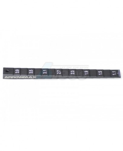 Arrowmax Miscellaneous All Setting Gauge 1-4MM (0.1MM) For 1/32 Mini 4WD (Gray)