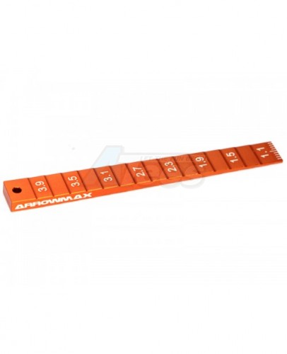 Arrowmax Miscellaneous All Setting Gauge 1-4MM (0.1MM) For 1/32 Mini 4WD (Orange)