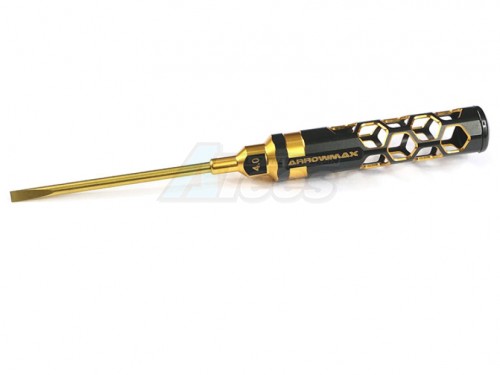 Arrowmax Miscellaneous All Flat Head Screwdriver 4.0 X 100mm Black Golden