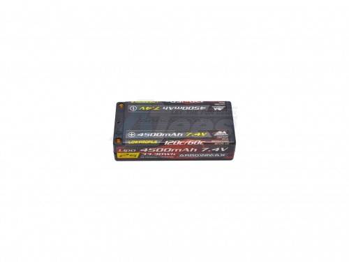 Arrowmax Miscellaneous All AM Lipo 4500mAh 2S Shorty Low Profile - 7.4V 60C Continuous 120C Burst