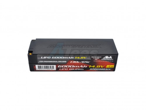Arrowmax Miscellaneous All AM Lipo 6000mAh 4S - 14.8V 65C Continuous 130C 5mm Bullets