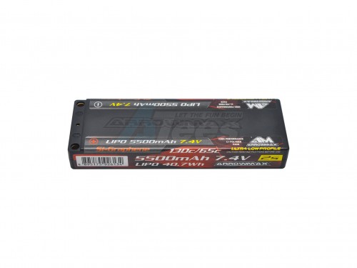 Arrowmax Miscellaneous All AM Lipo 5500mAh 2S TC Ultra Low Profile - 7.4V 65C Continuous 130C Burst 5mm (Si-Graphene)