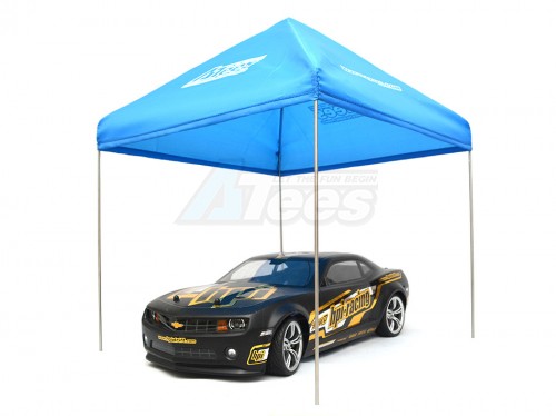 ATees Miscellaneous All ATees 1/10 Scale EZ Up Compact Pit Tent Canopy - 1 Set Blue
