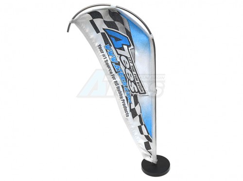 ATees Miscellaneous All Scale Accessories - ATees Racing Curved Banner Flag 30x13 cm