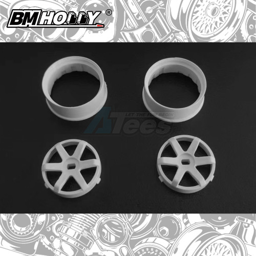 BM Racing Miscellaneous All AWD White TE37 Set Narrow (22mm)