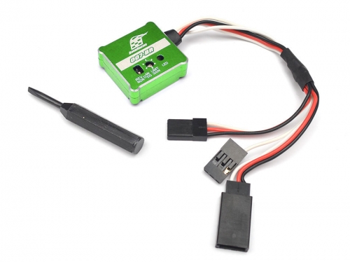 Boom Racing Miscellaneous All 007 RC Car Gyro RWD Drift Stabilizer w/ Aluminum Case Green