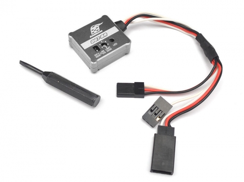 Boom Racing Miscellaneous All 007 RC Car Gyro RWD Drift Stabilizer w/ Aluminum Case Gun Metal