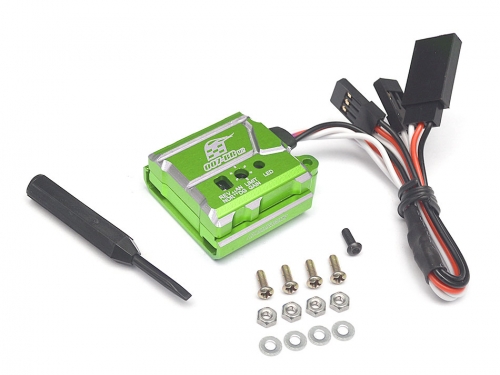Boom Racing Miscellaneous All 007 RC Car Gyro High Stability Aluminum Gyroscope For Drift RWD With Universal Mounting Tray - 1 Set Green