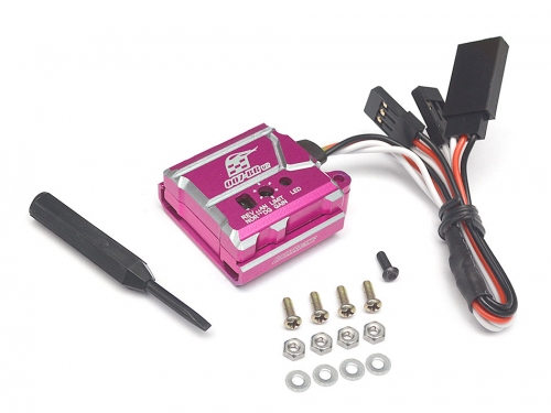 Boom Racing Miscellaneous All 007 RC Car Gyro High Stability Aluminum Gyroscope For Drift RWD With Universal Mounting Tray - 1 Set Pink