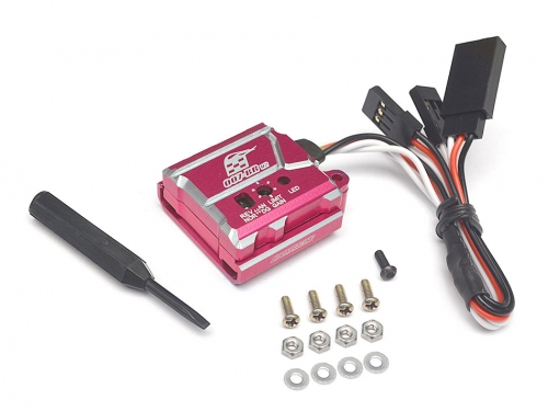 Boom Racing Miscellaneous All 007 RC Car Gyro High Stability Aluminum Gyroscope For Drift RWD With Universal Mounting Tray - 1 Set Red