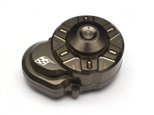 Boom Racing Axial Wraith Aluminum Transmission Spur Gear Case Cover Gun Metal