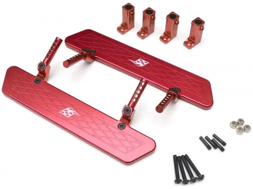 Boom Racing Axial SCX10 Aluminum Rock Rails Set - 1 Set Red