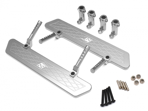 Boom Racing Axial SCX10 Aluminum Rock Rails Set - 1 Set Silver