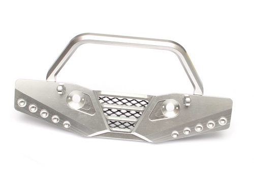 Boom Racing Axial SCX10 CNC Machined Aluminum Front Bumper - 1 Pc Silver