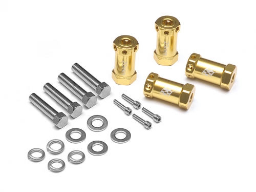 Boom Racing Miscellaneous All Aluminum Wheel Hex Widener V2 (4 pcs) (Offset: 20mm) Gold