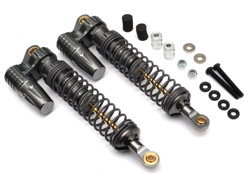 Boom Racing Axial Wraith Aluminum Piggyback Shock (2) Gun Metal