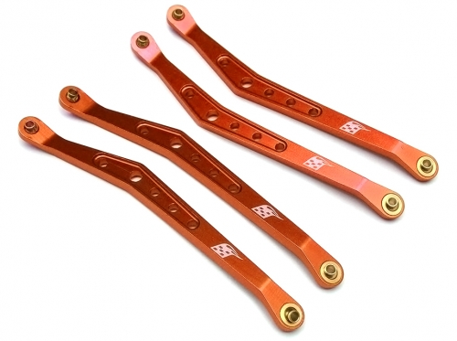 Boom Racing Axial Wraith Aluminum Upper Linkage (4) Orange