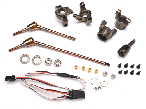 Boom Racing Axial Wraith 4WS Conversion Set Gun Metal