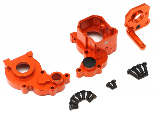 Boom Racing Axial Wraith Aluminum Transmission Case Orange