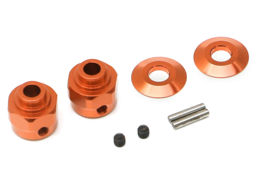 Boom Racing Axial Wraith Aluminum Hex. Wheel Hub / 3mm wider Orange