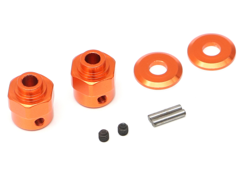 Boom Racing Axial Wraith Aluminum Hex. Wheel Hub / 5mm wider Orange