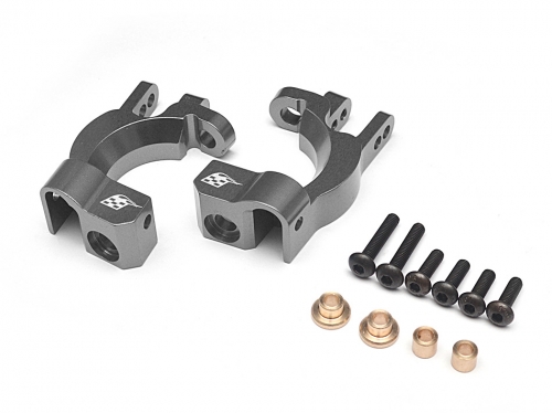 Boom Racing Traxxas Slash 4X4 Aluminum Front C-hub - 1 Pair Gun Metal