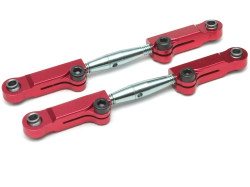 Boom Racing Traxxas Slash 4X4 Aluminum Adjustable Turnbuckle Links - 1 Pair Red