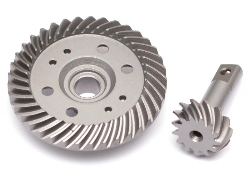 Boom Racing Traxxas Slash 4X4 Front Steel Heavy Duty Helical Spiral Differential Ring & Pinion Gear (37T/13T) for All Traxxas 4WD 4X4