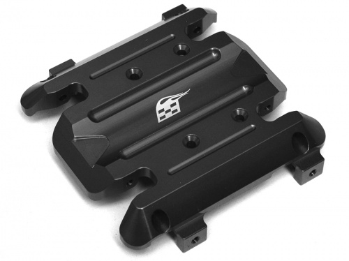 Boom Racing Gmade Sawback Aluminum Skid Plate with Bearings - 1Set Black