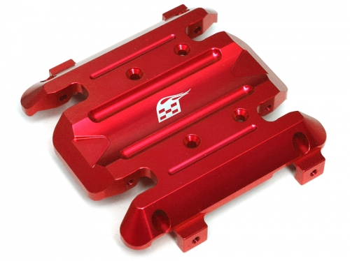 Boom Racing Gmade Sawback Aluminum Skid Plate with Bearings - 1Set Red