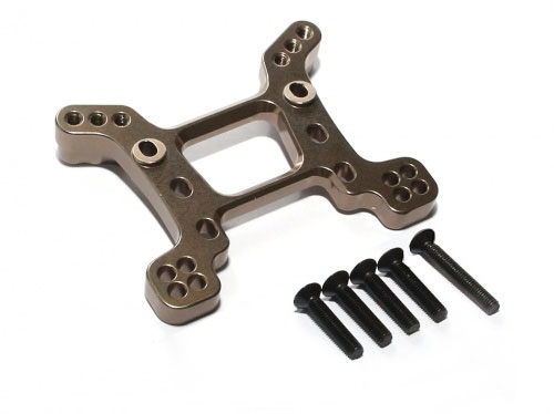 Boom Racing Axial Yeti Aluminum Shock Tower- 1 Set Gun Metal