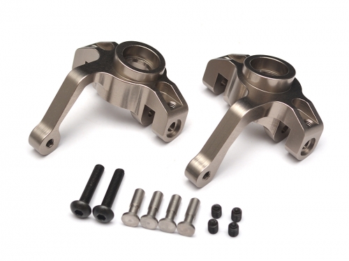 Boom Racing Axial Yeti AR60 Aluminum Steering Knuckle - 1 Pair Gun Metal