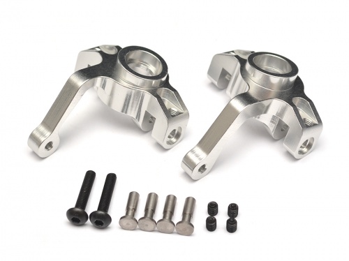 Boom Racing Axial Yeti AR60 Aluminum Steering Knuckle - 1 Pair Silver