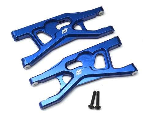 Boom Racing Axial Yeti Aluminum Lower Front Control Arms Set - 1 Pair Blue