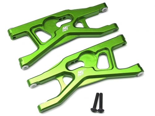 Boom Racing Axial Yeti Aluminum Lower Front Control Arms Set - 1 Pair Green