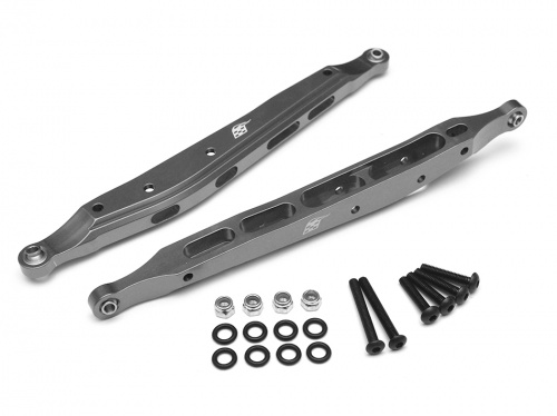 Boom Racing Axial Yeti Aluminum Rear Lower Links - 1 Pair Gun Metal