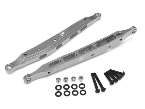 Boom Racing Axial Yeti Aluminum Rear Lower Links - 1 Pair Silver