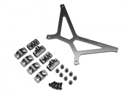 Boom Racing Axial Yeti Aluminum Battery Holder Strap - 1 Pc Gun Metal