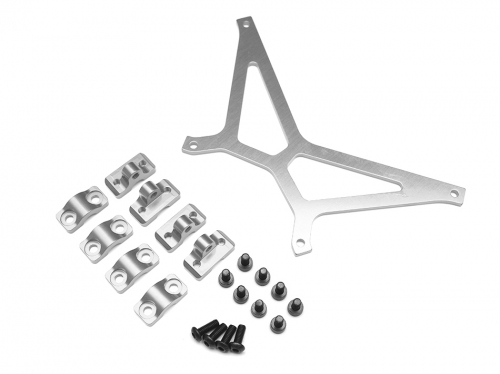 Boom Racing Axial Yeti Aluminum Battery Holder Strap - 1 Pc Silver