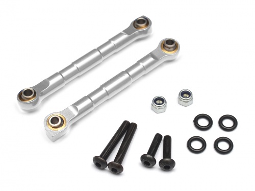 Boom Racing Axial Yeti Aluminum Anti-Sway Bar Links - 1 Pair Silver