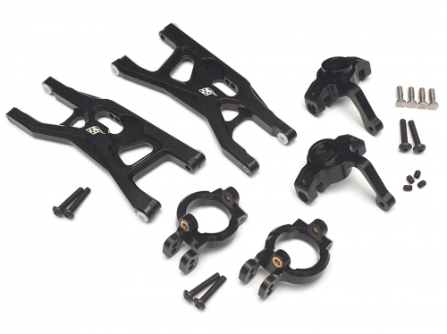 Boom Racing Axial Yeti Axial Yeti Performance Combo Package A With Tool Box (Steering Knuckle,Front Steering Knuckle Caster Blocks,Front Control Arms Set) Black