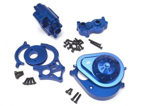 Boom Racing Axial Yeti Axial Yeti Performance Combo Package B With Tool Box (Motor Mount,Transmission Spur Gear Cover Set,Transmission Case) Blue