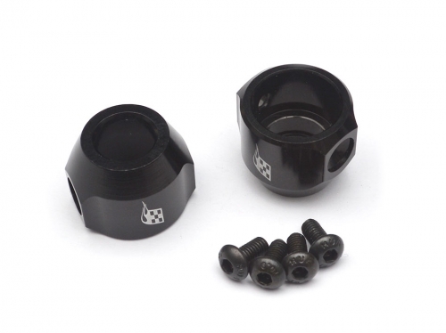 Boom Racing Vaterra K5 Blazer Ascender Aluminum Rear Hub Carrier - 1 Pair Black