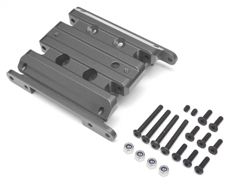 Boom Racing Vaterra K5 Blazer Ascender Aluminum Skid Plate - 1 Pc Gun Metal