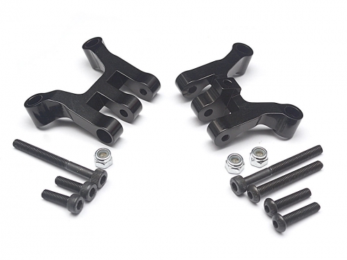 Boom Racing Vaterra K5 Blazer Ascender Aluminum Front & Rear Link Mount - 1 Set Black