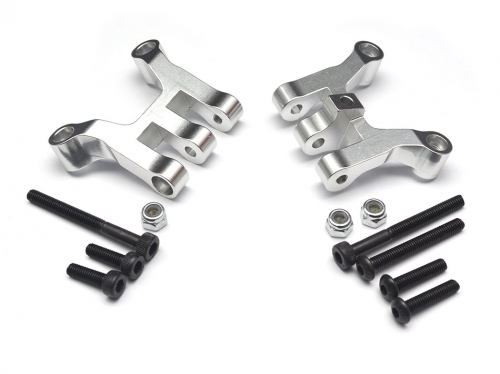 Boom Racing Vaterra K5 Blazer Ascender Aluminum Front & Rear Link Mount - 1 Set Silver