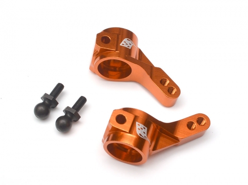 Boom Racing Kyosho Sandmaster Aluminum Front Knuckle - 1 Pair Orange