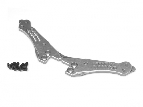 Boom Racing 3Racing Sakura D4 AWD Aluminum Rear Shock Tower for Sakura D4 Rear & AWD Gun Metal