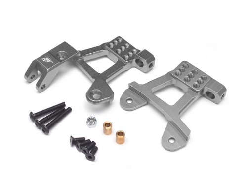 Boom Racing Axial SCX10 II Aluminum Front Shock Hoops for SCX10 II - 1 Pair Gun Metal